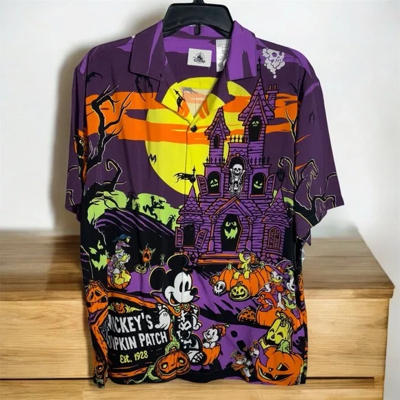 Disney Spooky Halloween Mickey Mouse Men’s Shirt US Size S